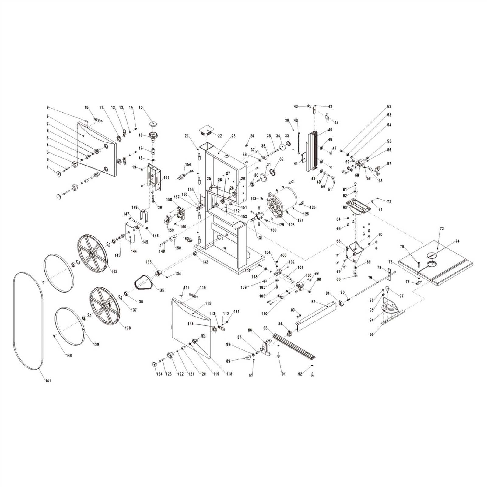 craftsman 12 inch band saw parts diagram