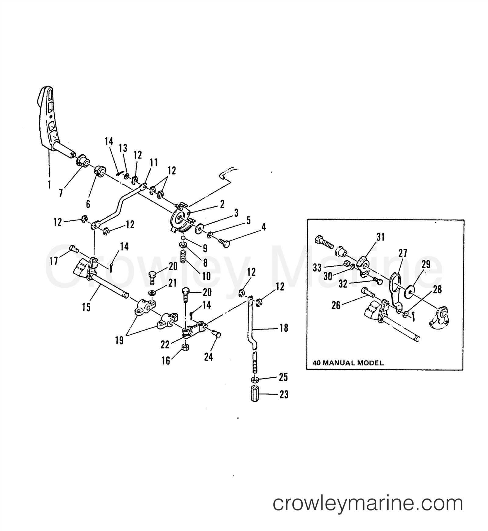mariner 40 hp outboard parts diagram