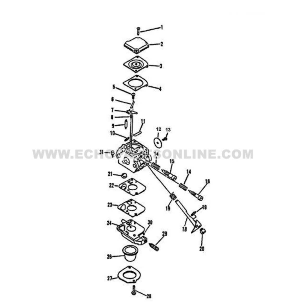 echo weed eater parts diagram