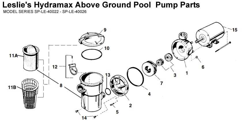 above ground pool pump parts diagram