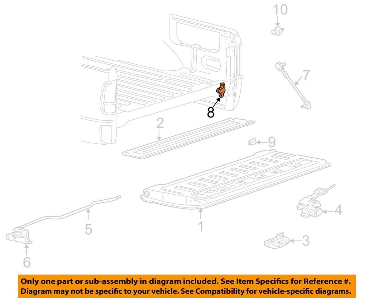 ford tailgate parts diagram