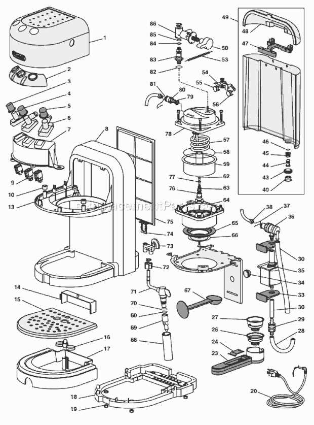 delonghi ec680m parts diagram