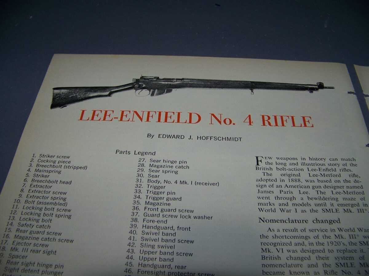 lee enfield no4 mk1 parts diagram