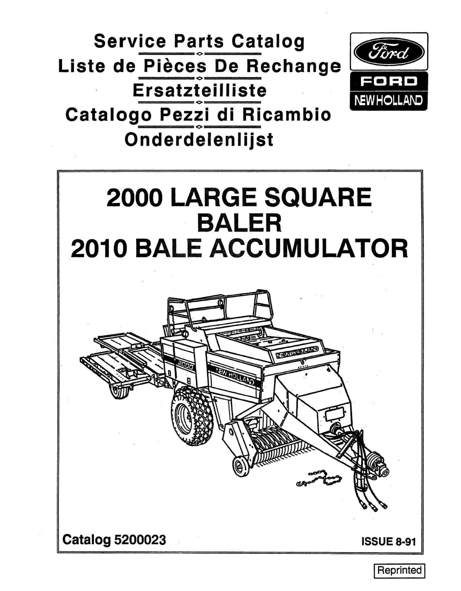 new holland 848 round baler parts diagram