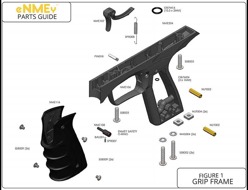 parts of a paintball gun diagram