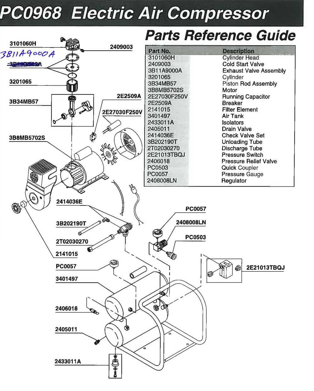 air compressor pressure switch parts diagram