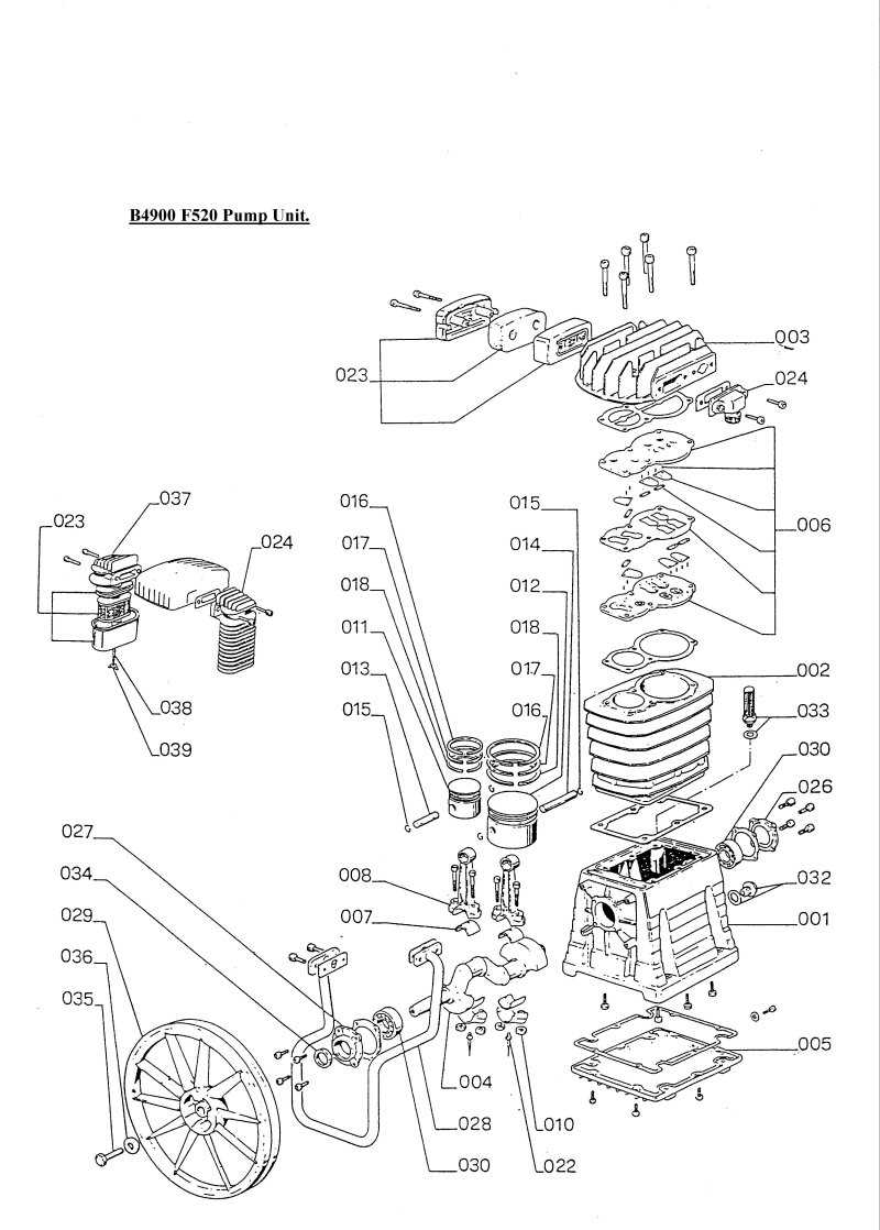 air compressor pump parts diagram