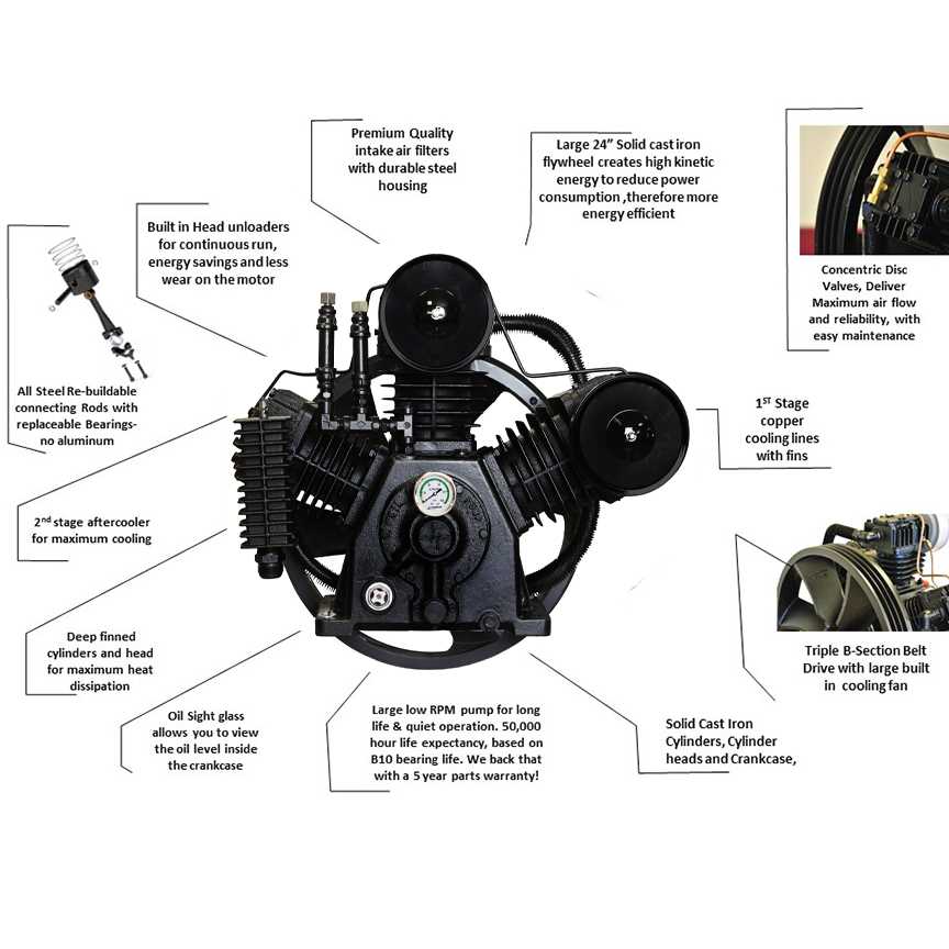 air compressor pump parts diagram