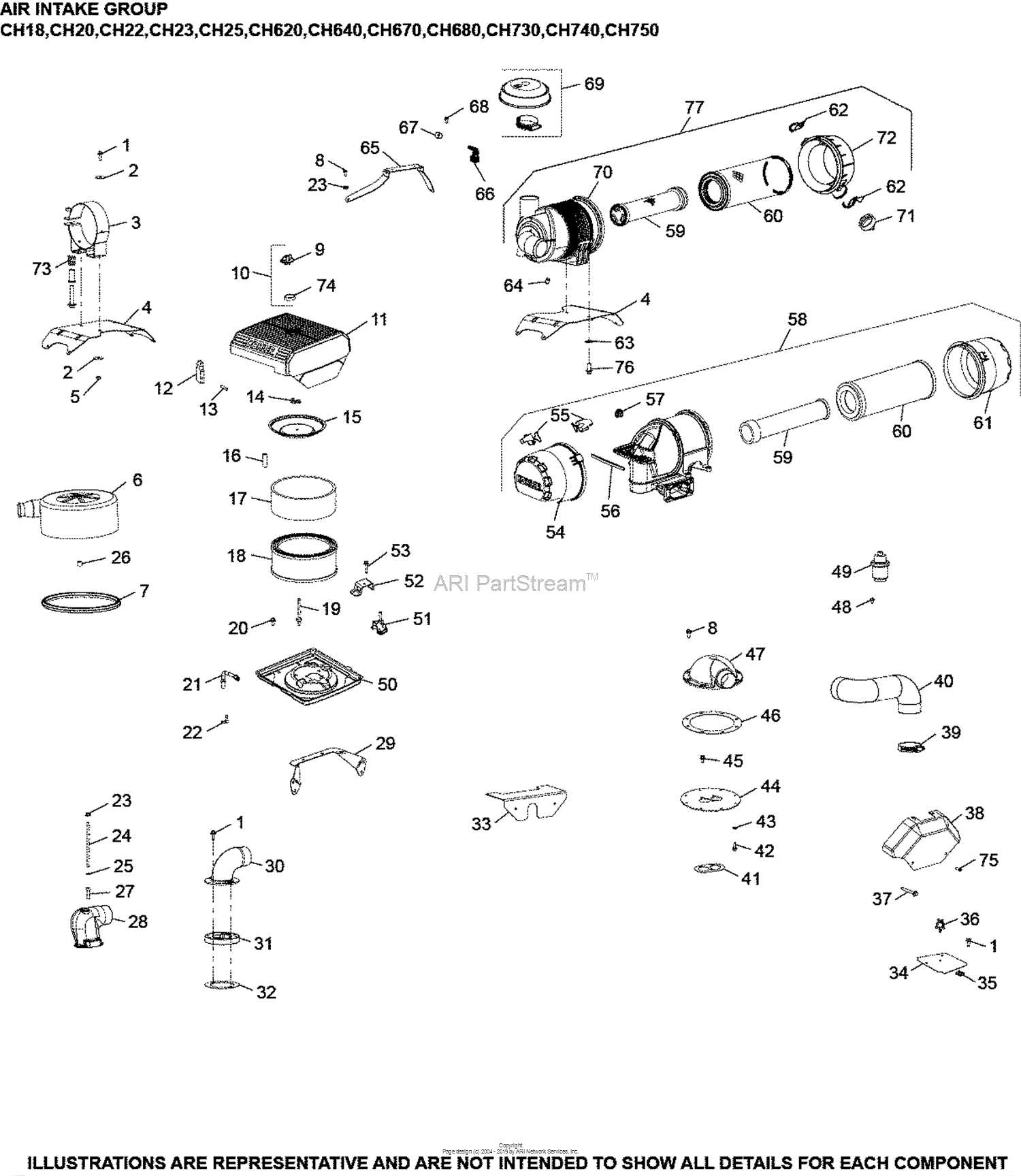 air intake parts diagram