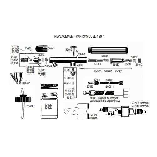 airbrush parts diagram