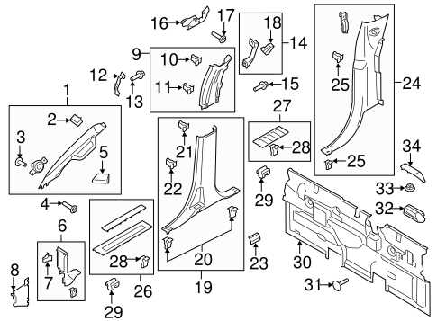 2019 ford f 150 tailgate parts diagram