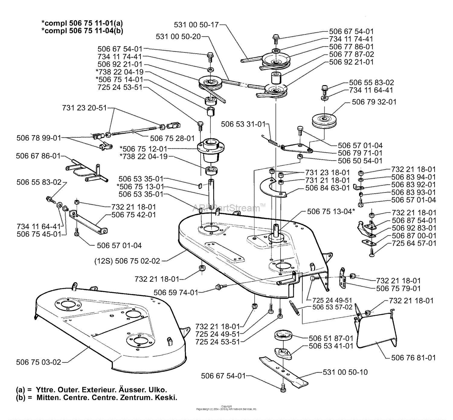 husqvarna ride on mower parts diagram