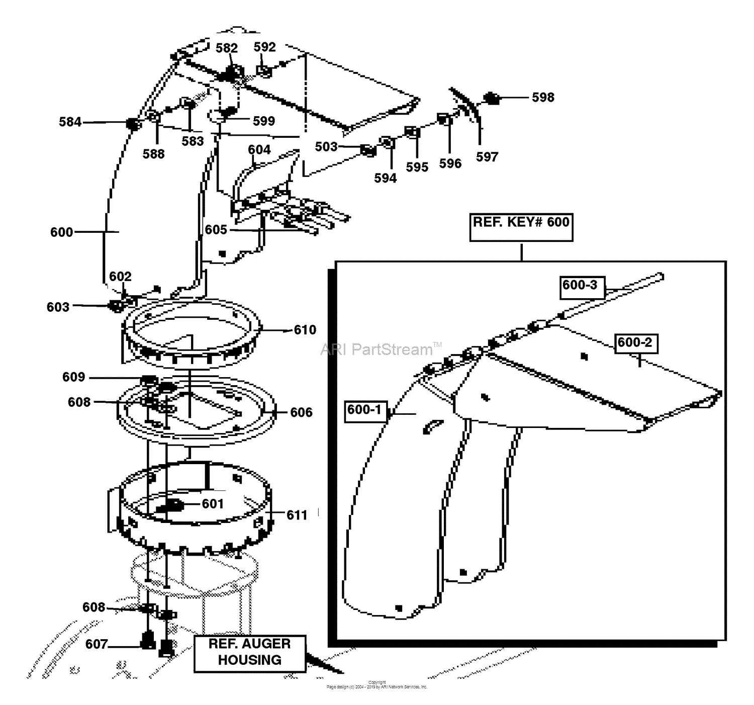 ariens 624e parts diagram