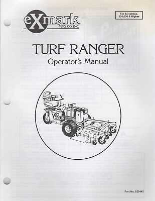 exmark turf ranger parts diagram