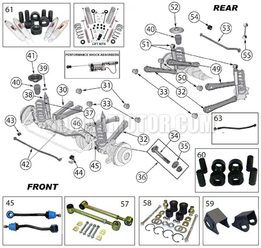 jeep axle parts diagram