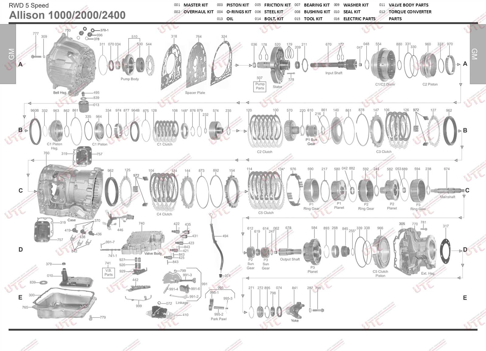 allison transmission parts diagram