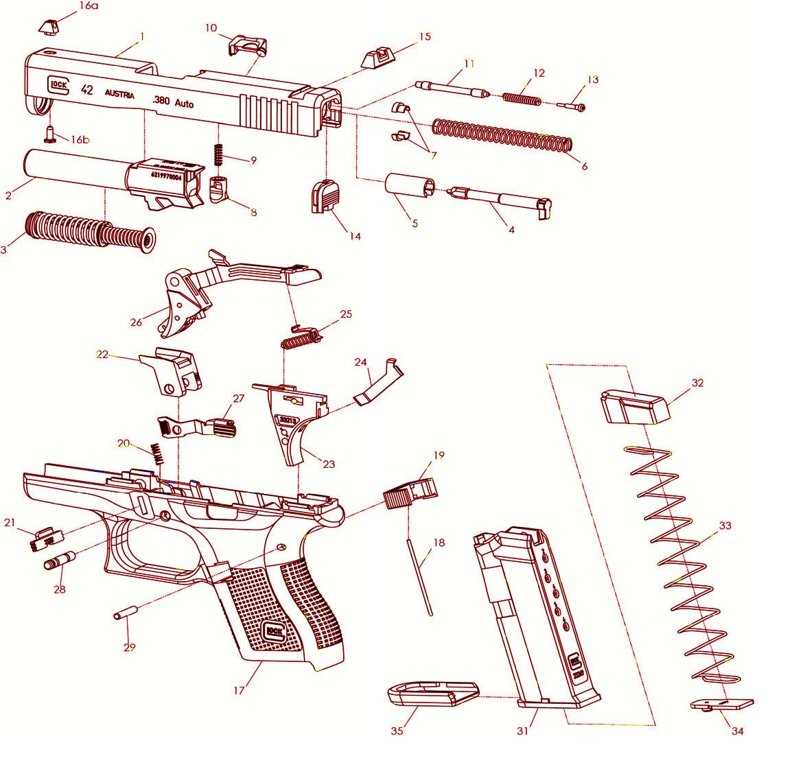 glock trigger parts diagram