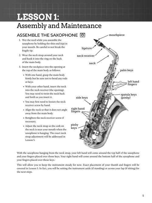 alto sax parts diagram