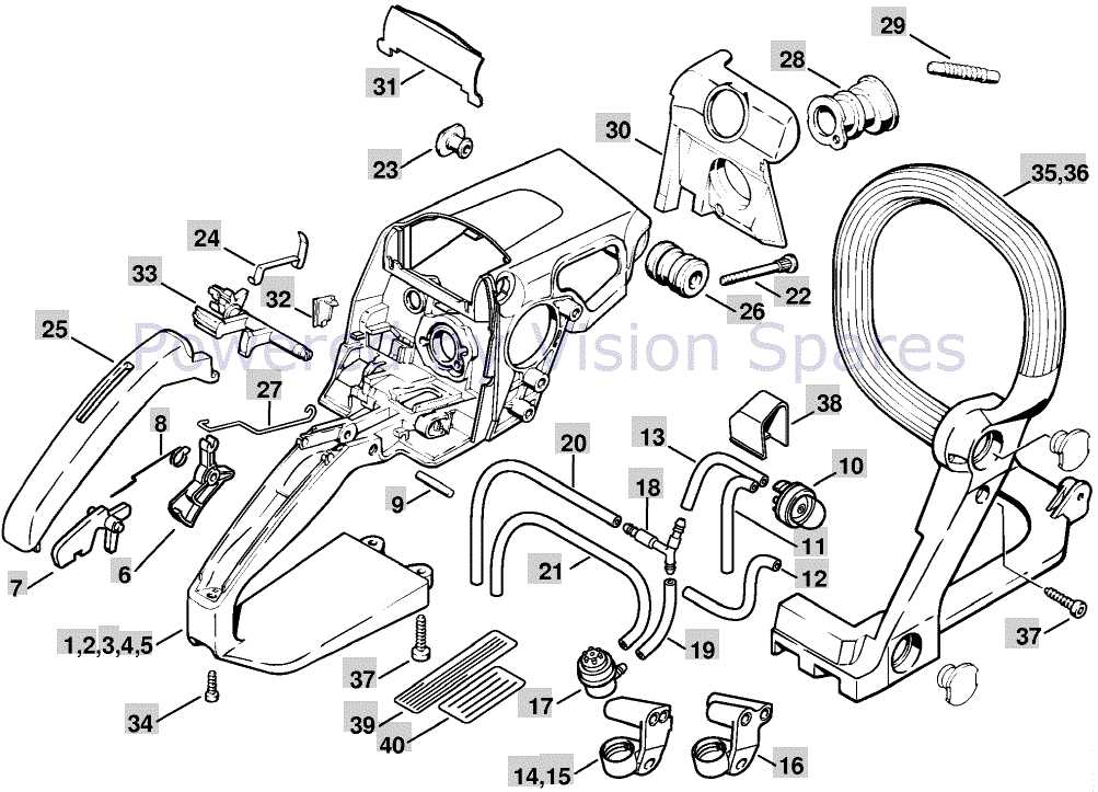 mcculloch 250 chainsaw parts diagram