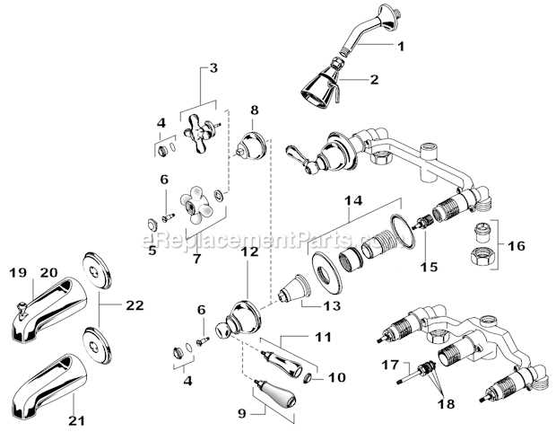 american standard cadet faucet parts diagram