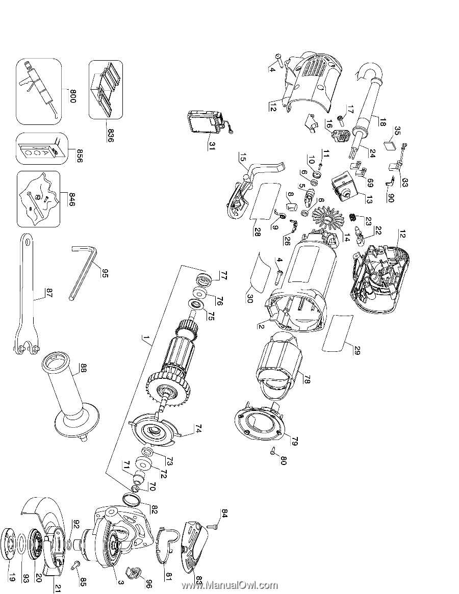 dewalt grinder parts diagram