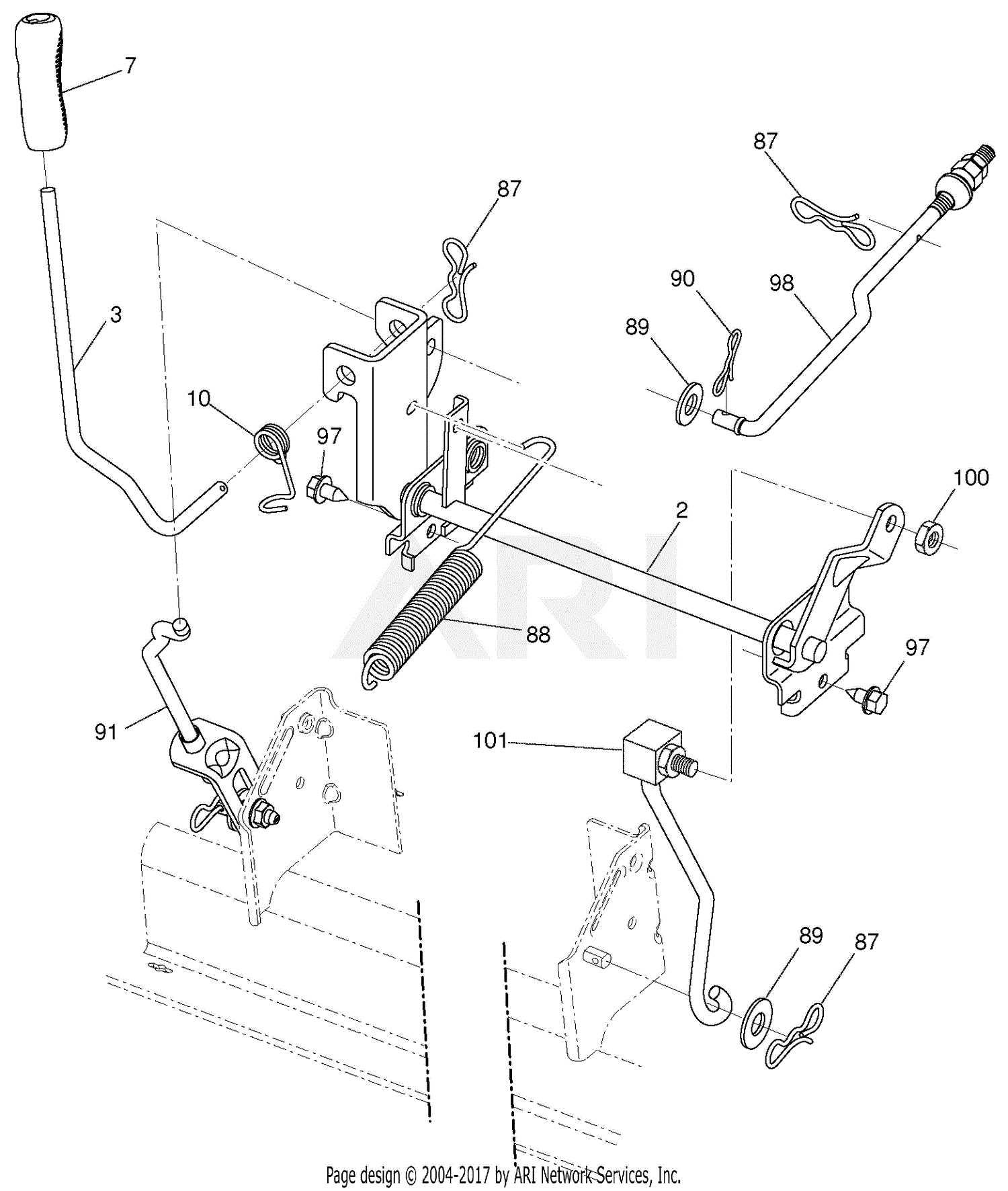 ariens lawn tractor parts diagram