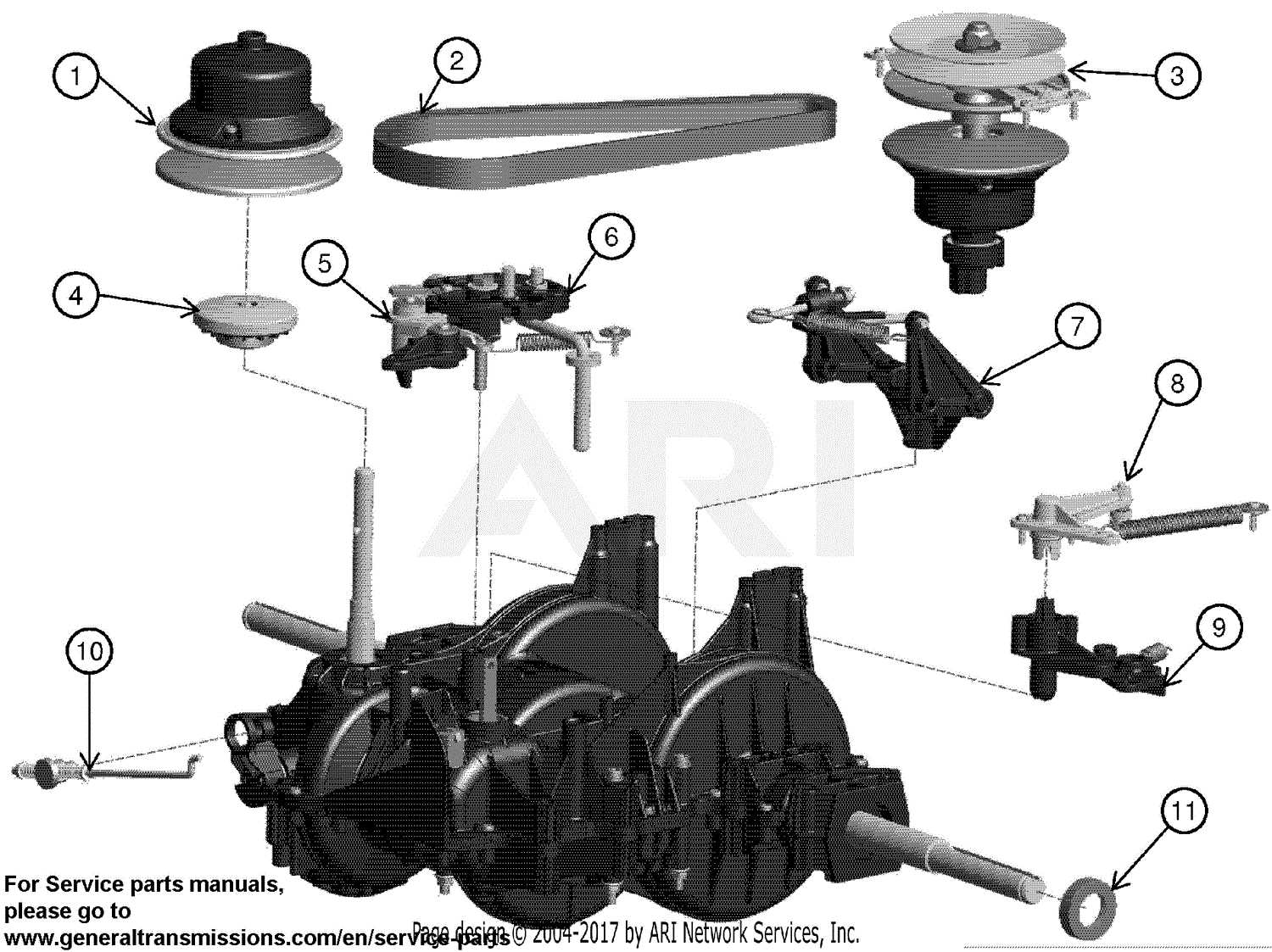 ariens mower parts diagram