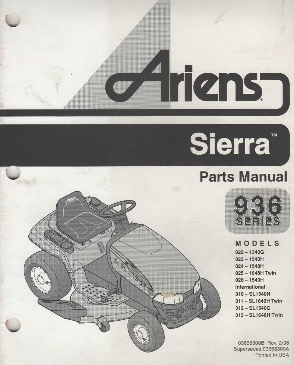 ariens riding lawn mower parts diagram