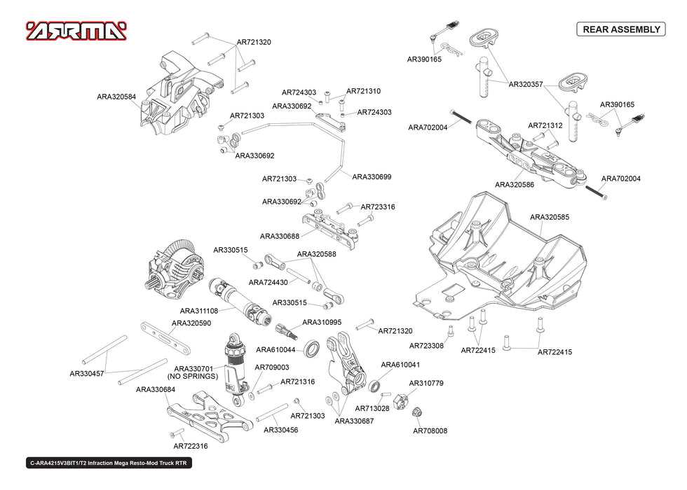 arrma mojave parts diagram