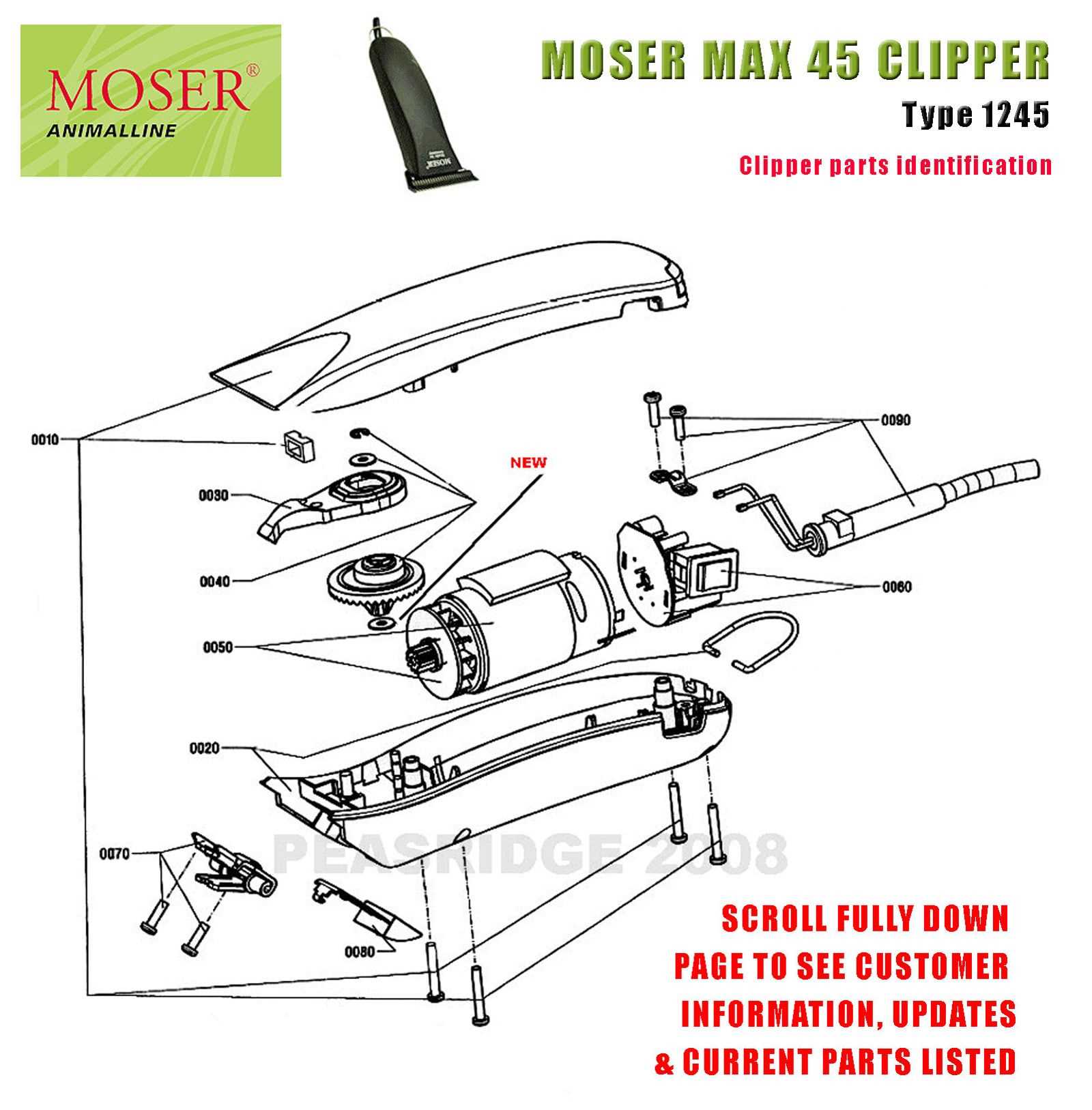 assembly wahl clipper parts diagram