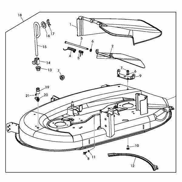 42 inch john deere mower deck parts diagram