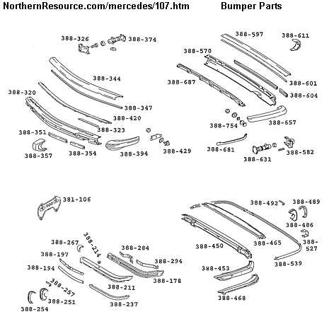 mercedes 380sl parts diagram