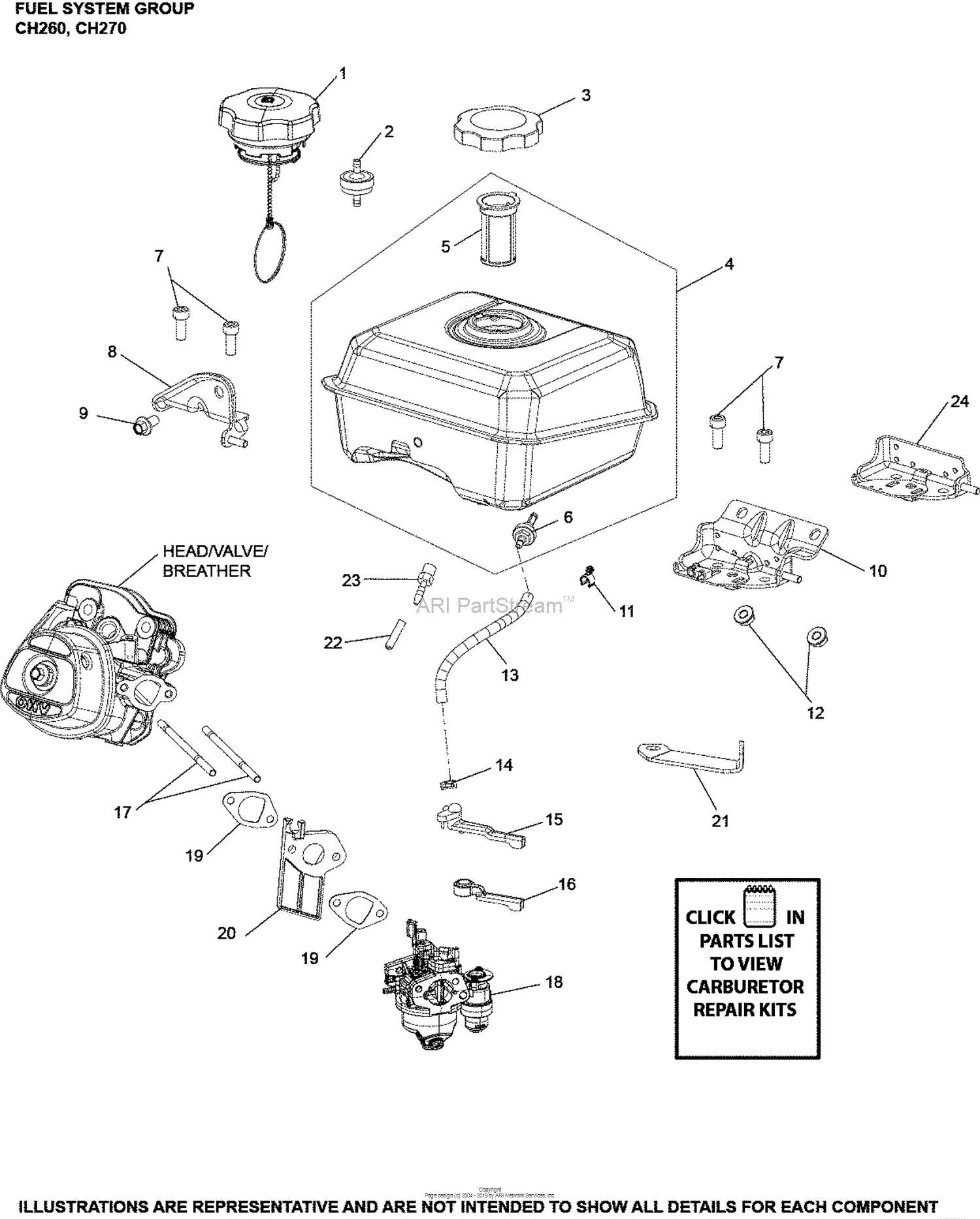 kohler ch270 parts diagram