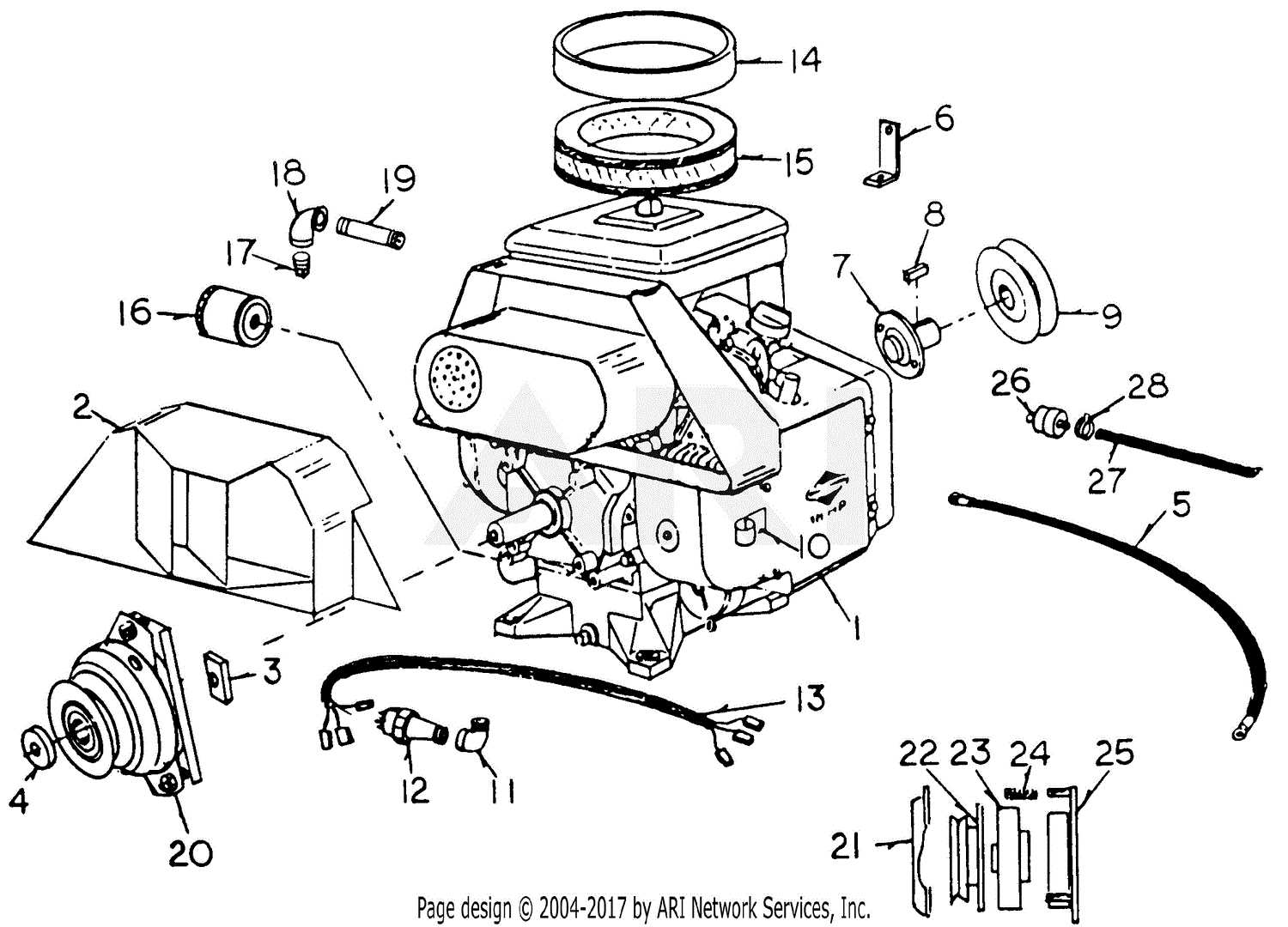 briggs and stratton small engine parts diagram