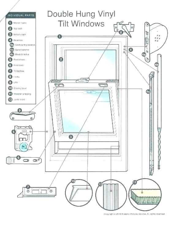 awning window parts diagram