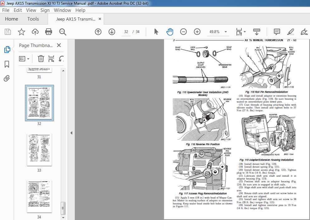 ax15 transmission parts diagram