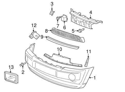 front end jeep grand cherokee parts diagram