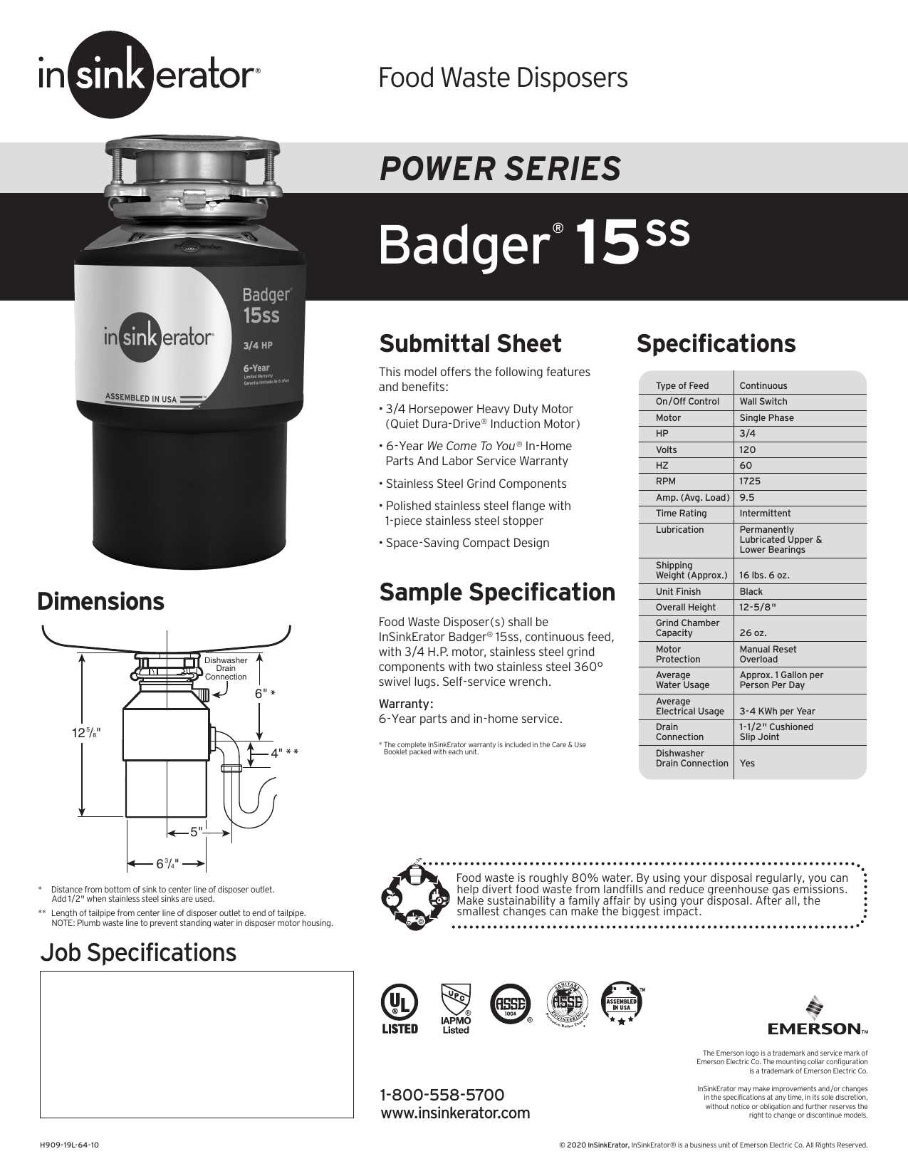 badger 5 insinkerator garbage disposal parts diagram