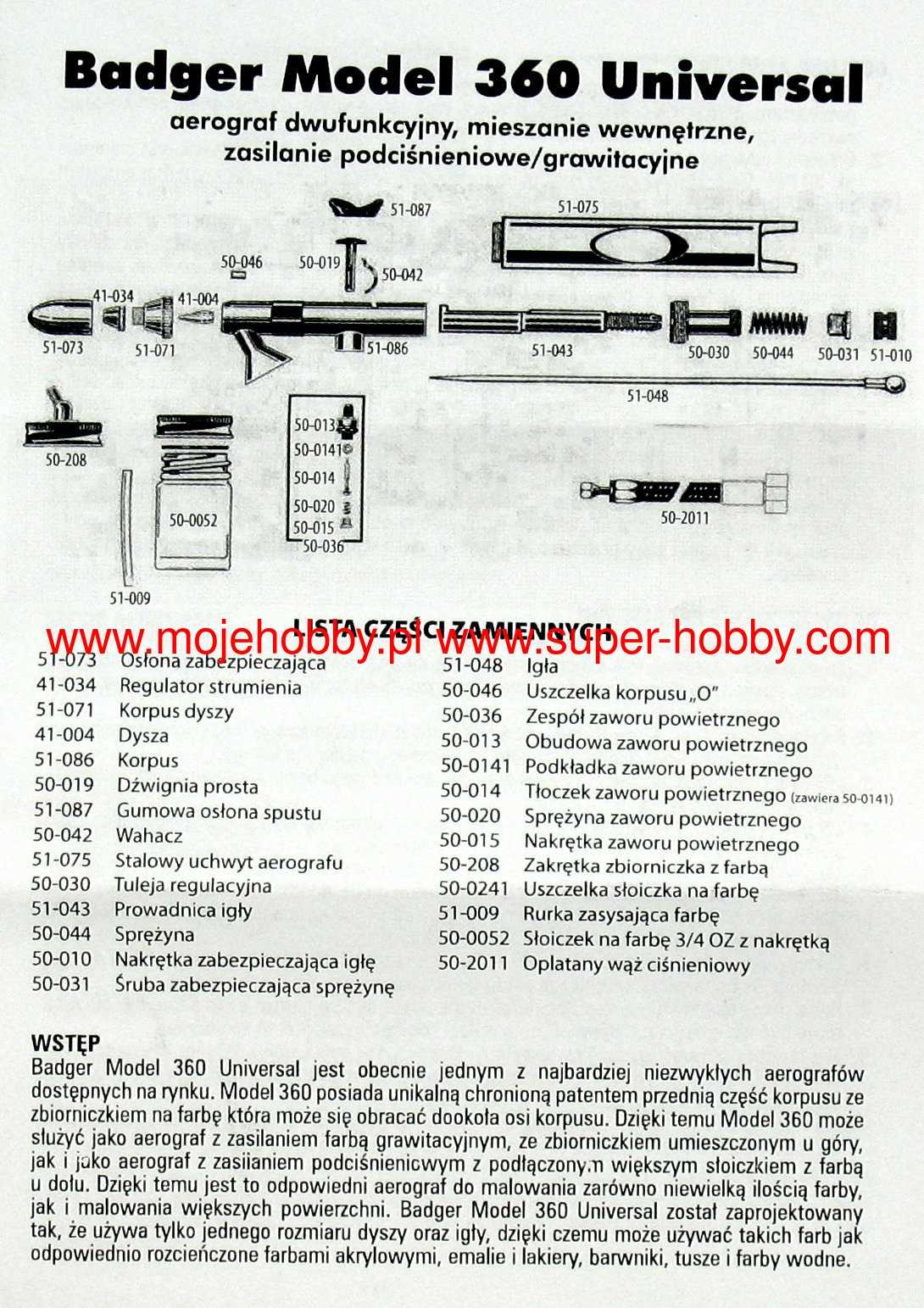 badger airbrush parts diagram