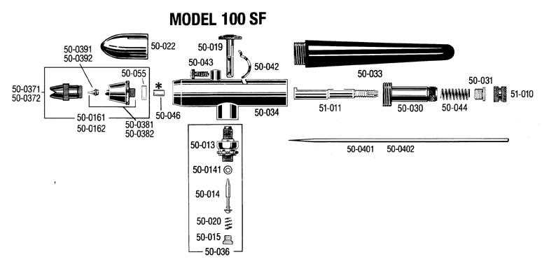 badger airbrush parts diagram