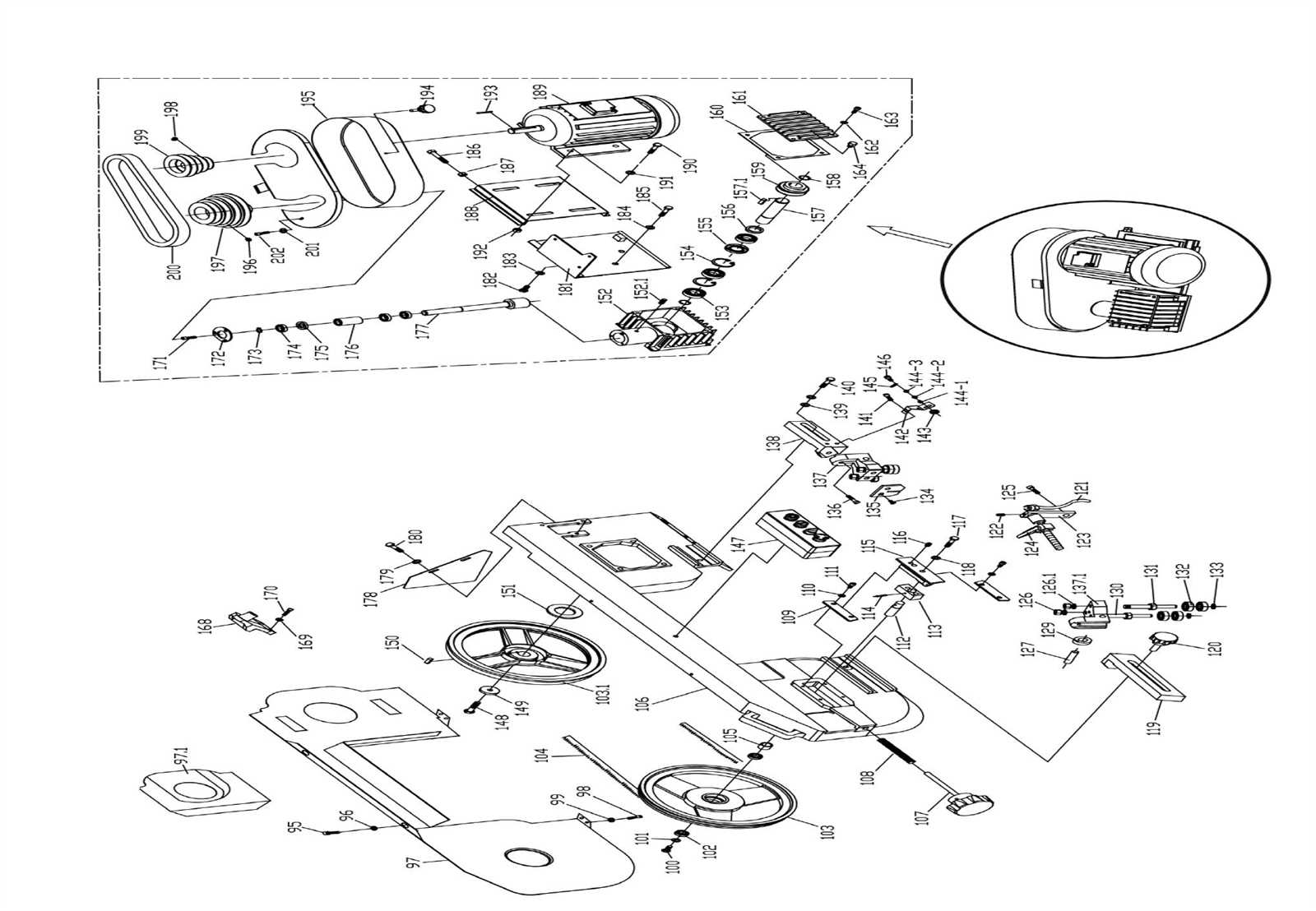 bandsaw parts diagram