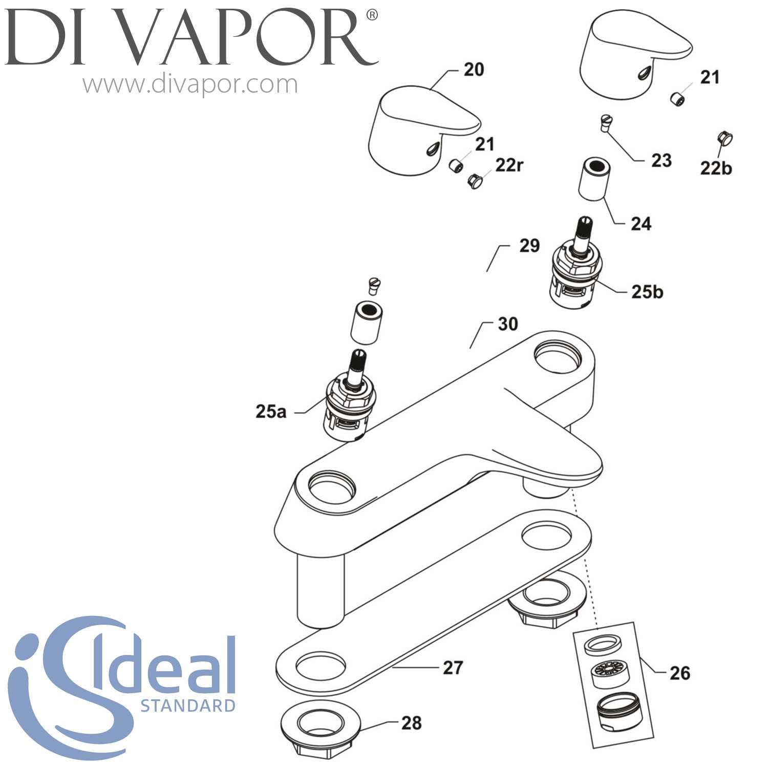 bath tap parts diagram