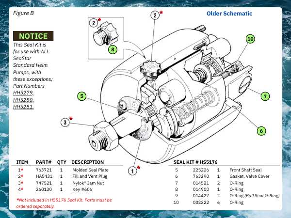 baystar hydraulic steering parts diagram