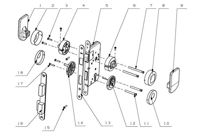 lock parts names diagram