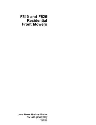 john deere f525 deck parts diagram