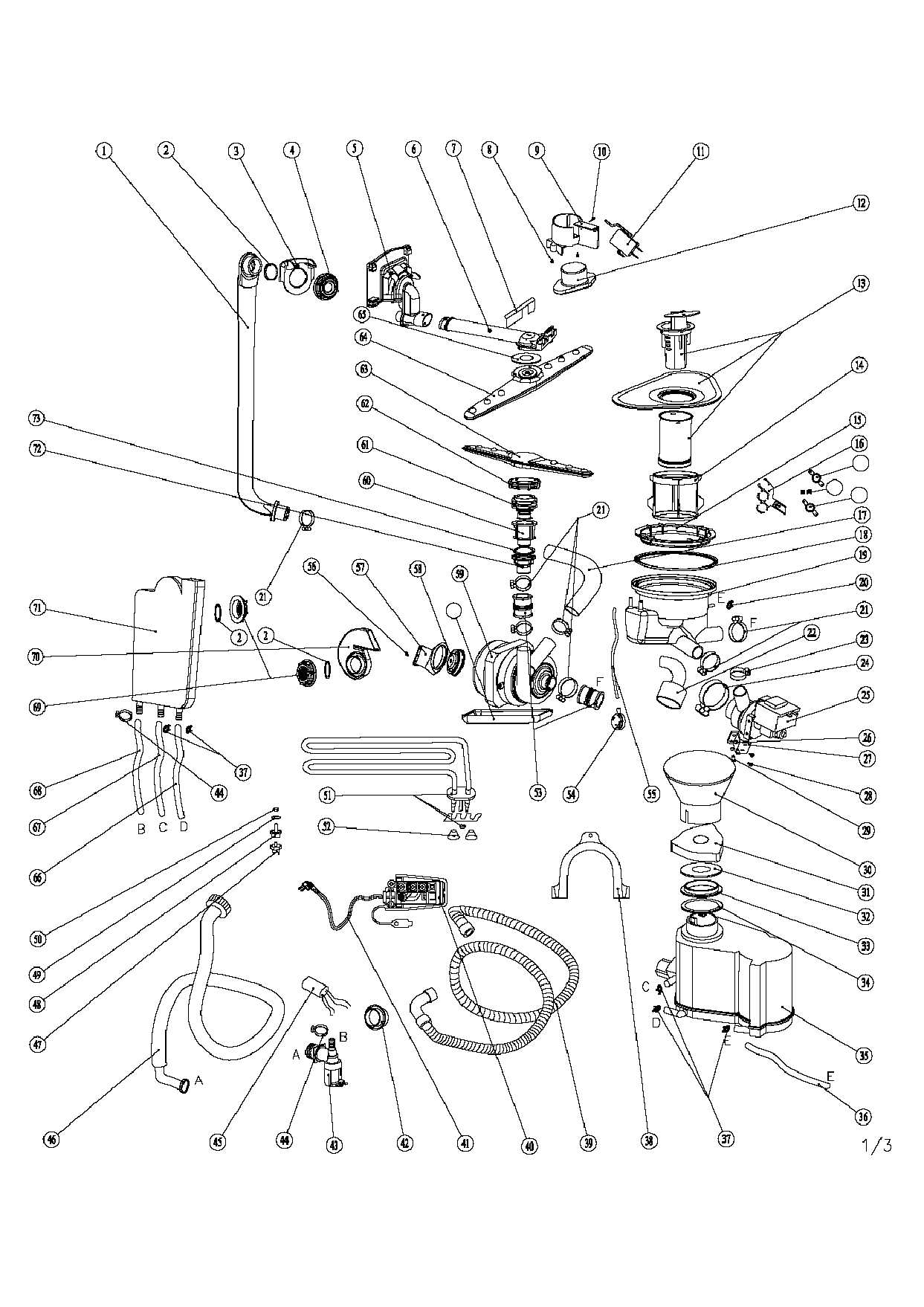 beko dishwasher parts diagram