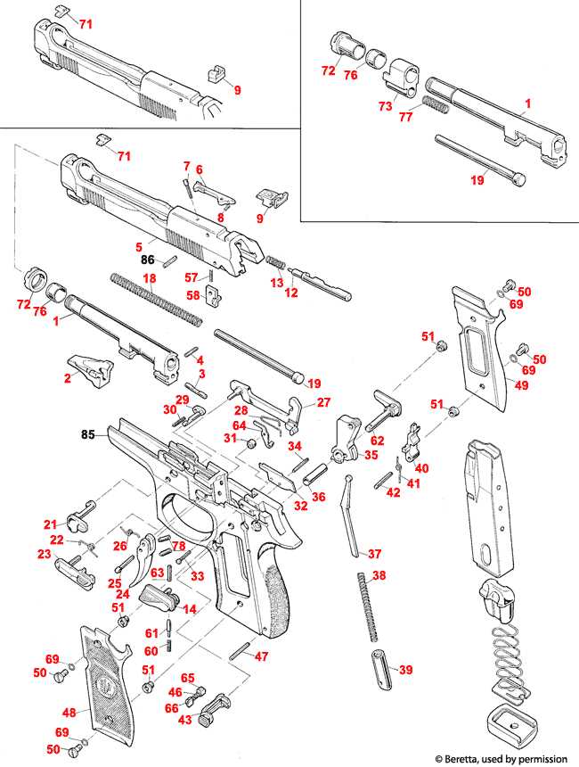 beretta 92 parts diagram