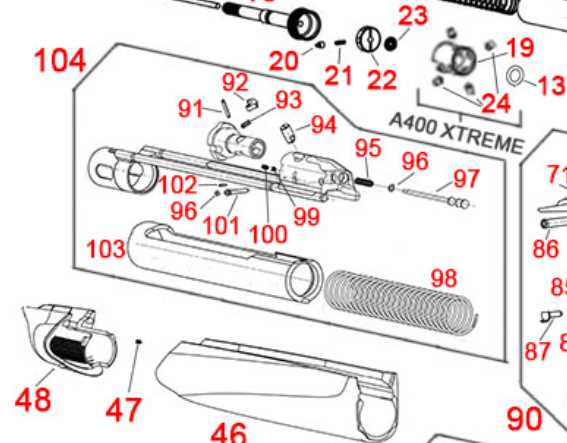 beretta a400 xplor parts diagram