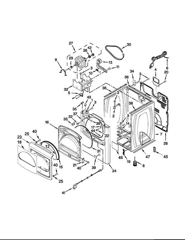 kenmore 700 series dryer parts diagram