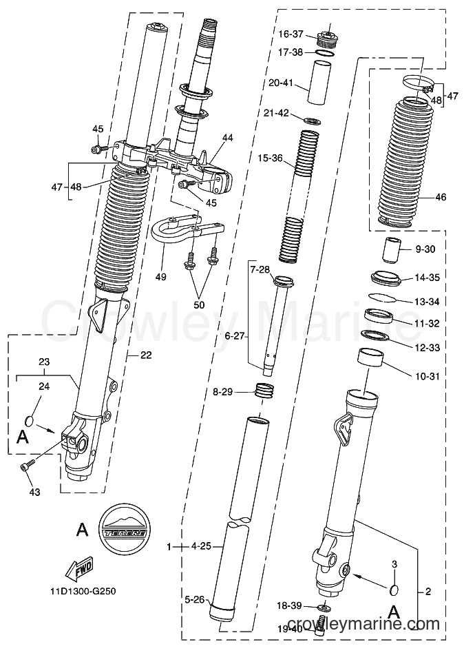 bicycle fork parts diagram